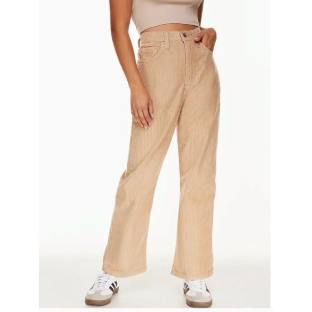 Levi's Premium 100% Cotton Ribcage Straight Ankle Corduroy Jeans Granola Sz 25